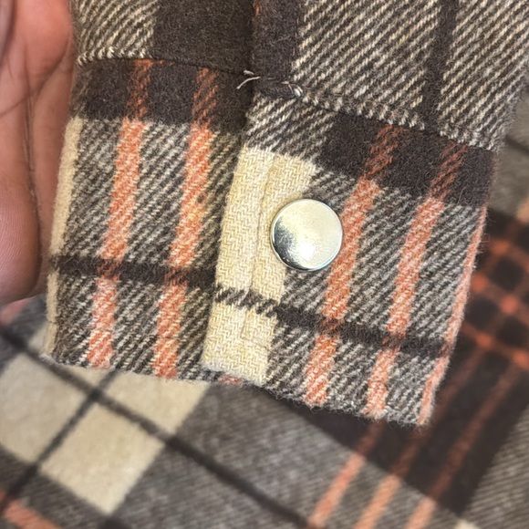 Oversized Lumberjack Brown Plaid Button Shirt - Picture 12 of 16